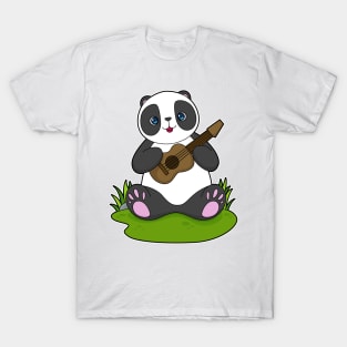 Panda Musician Guitar Music T-Shirt